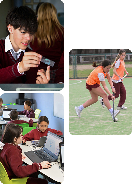 Imágenes de alumnos en diferentes disciplinas del Colegio Southern